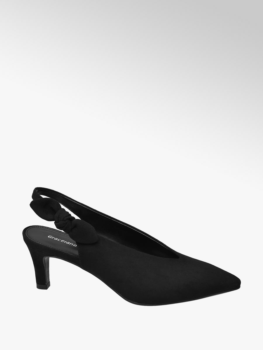 Graceland Zwarte pump slingback Gratis Bezorgd en Retour Graceland Zwarte pump gespitste neus Gratis Bezorgd en